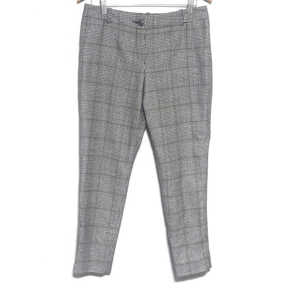 Pendleton Houndstooth Womens 8P Glen Plaid 100% Virgin Wool Pants Grey‎ Straight